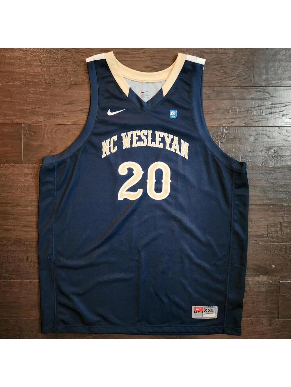 NC Wesleyan blue #20 basketball Nike jersey. Size XXL